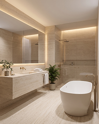 Moca Cream Limestone Slabs in Sustainable Architecture & Green Building